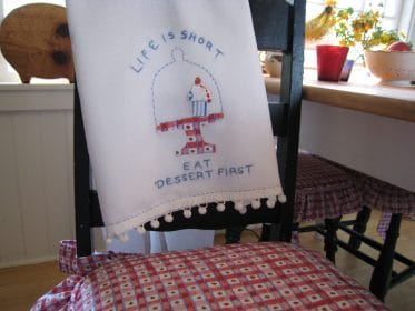 Susan Branch...life is short dishtowel