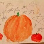 pumpkin art by Jessie and Sydney