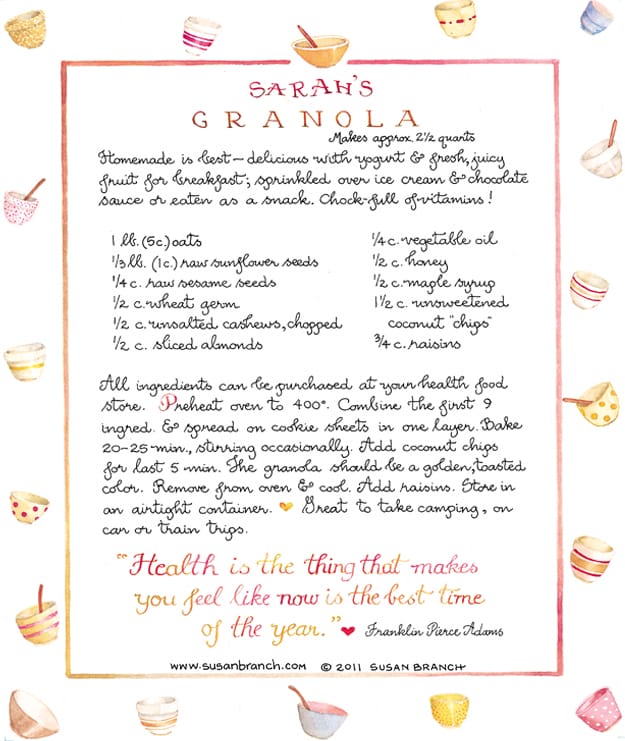 Homemade Granola  Susan Branch Blog