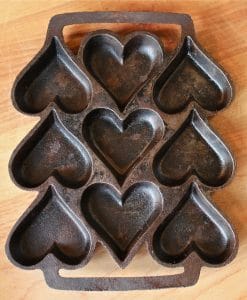 heart shaped iron pan