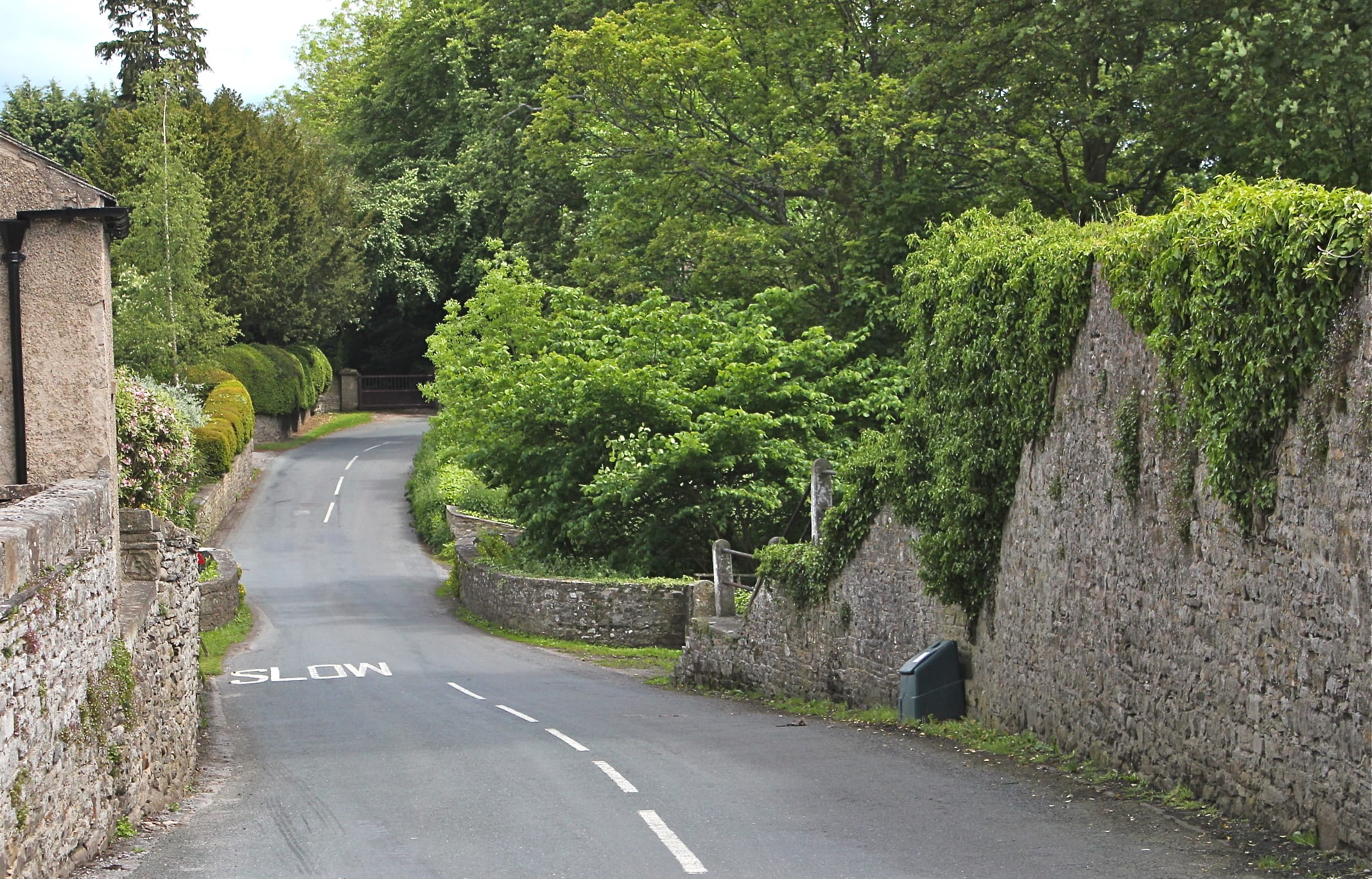 stone walls line the roads