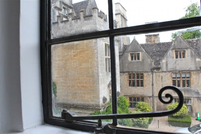 View from the window of the Bibury Court Hotel