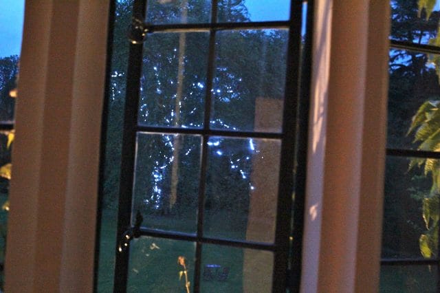 lights in the trees at the Bibury Court