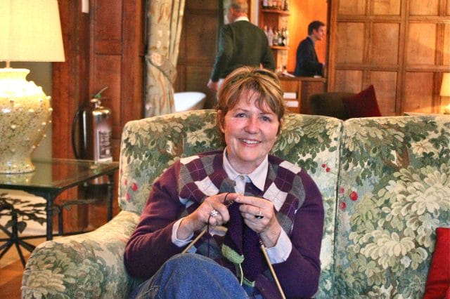 knitting in the Drawing Room