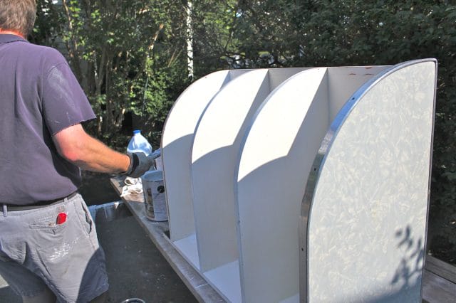 painting the shelves