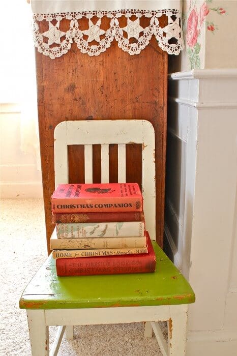 old books and linens