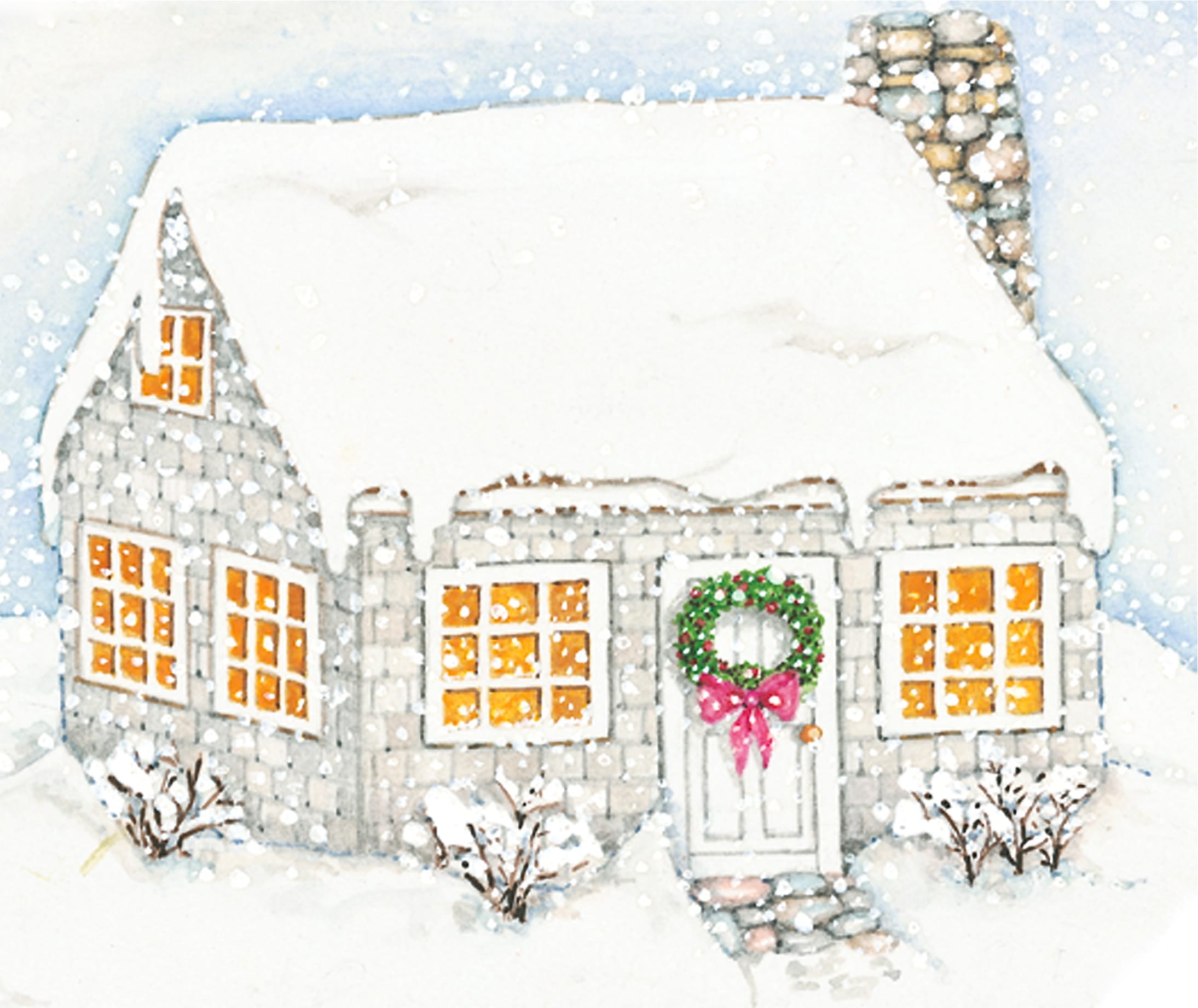 my first house in the snow