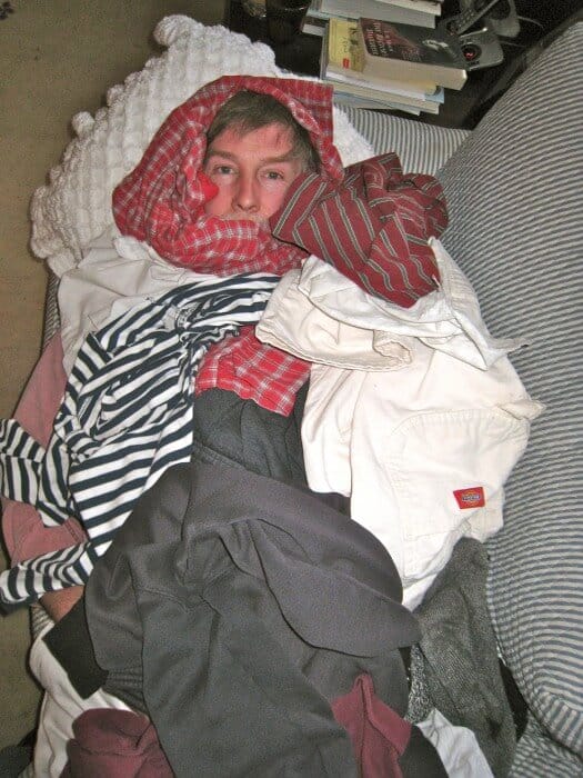 Joe in the warm laundry