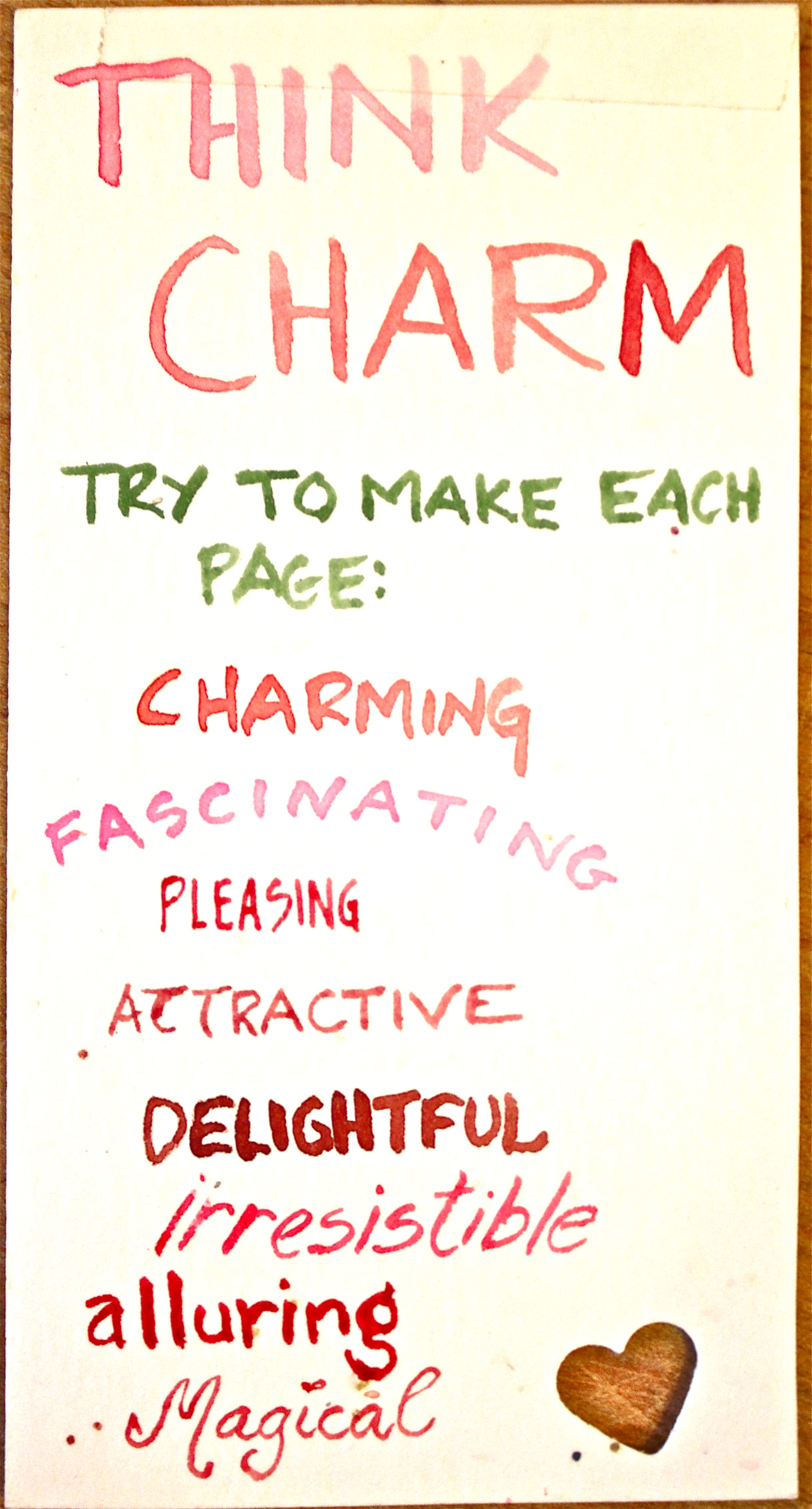 My how-to-write-a-book reminder card