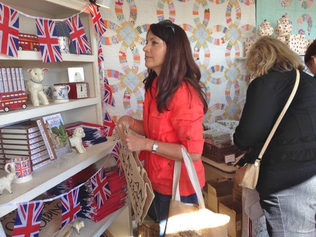 bunting is hung