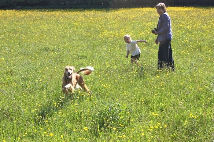Will and me and happiest dog in world