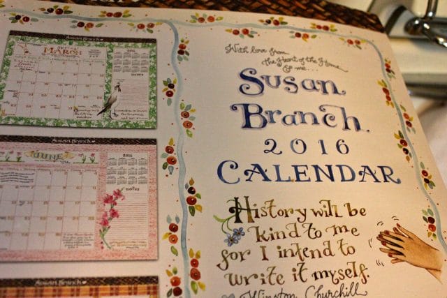 Susan Branch 2016 Blotter Calendar