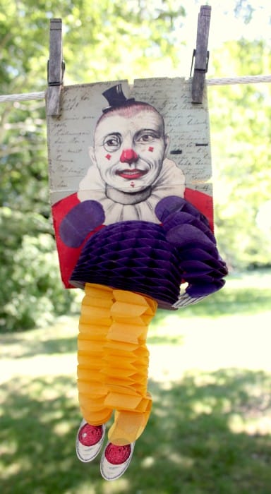 vintage clown card