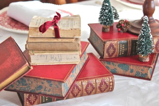 books as table decor