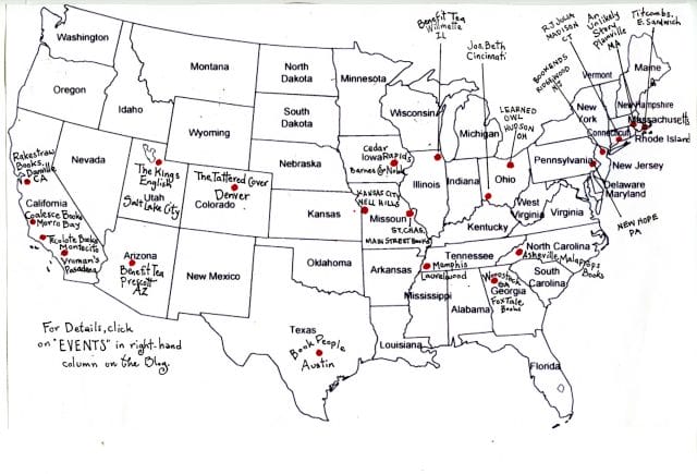 Book Tour Map